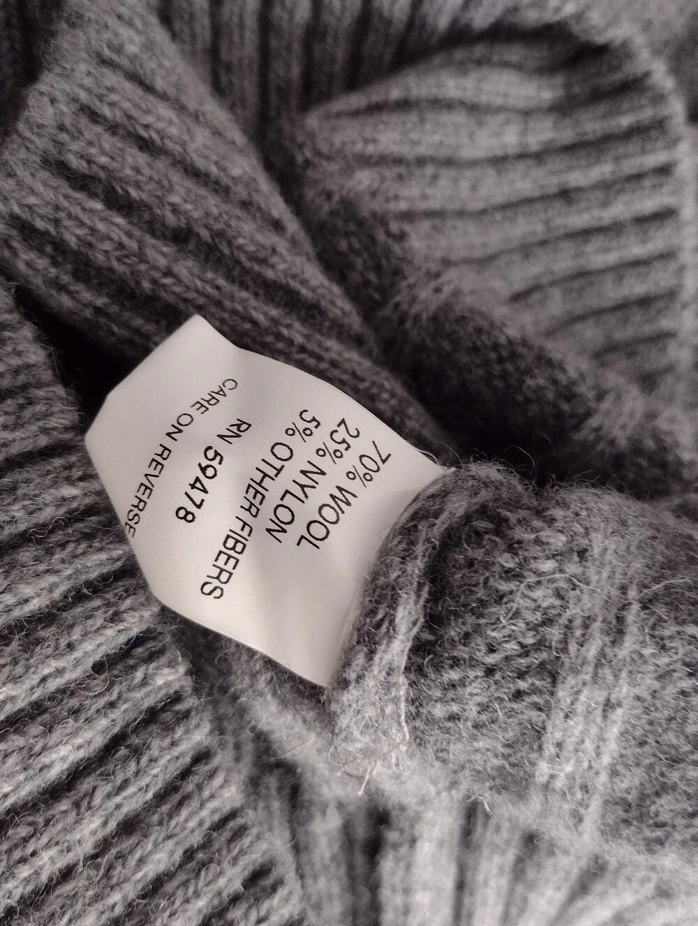 Danielle Blasi Mens Gray Wool Blend Sweater XL